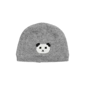 Zachte gebreide muts met panda intarsia voor baby's s.Oliver