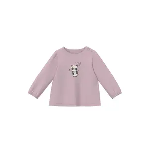 Katoenen lange mouw T-shirt met panda motief voor baby s.Oliver image-0