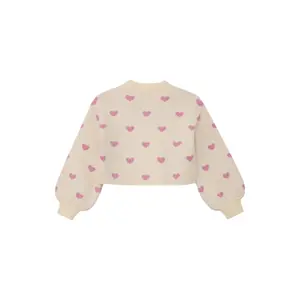 Pull court en maille corte amplia con motivo de corazones niña s.Oliver image-1