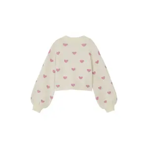 Pull court en maille corte amplia con motivo de corazones niña s.Oliver image-4