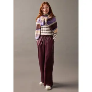 Girl's Wide Leg Faux Leather Trousers with Elastic Waistband s.Oliver image-5