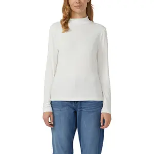 T-shirt in jersey a taglio slim con col alto donna s.Oliver image-2