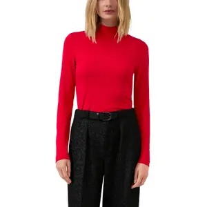 T-shirt in jersey a taglio slim con col alto donna s.Oliver image-2