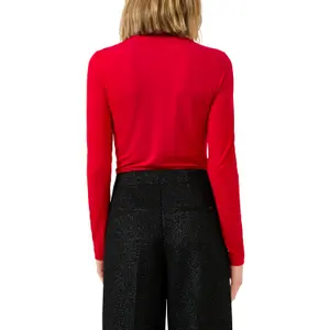 T-shirt in jersey a taglio slim con col alto donna s.Oliver image-5