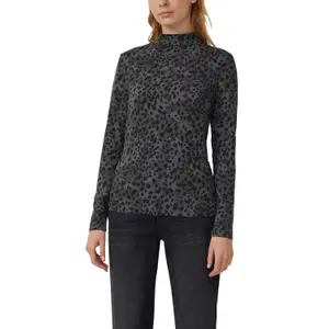 T-shirt in jersey a taglio slim con col alto donna s.Oliver image-2