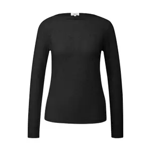 Γυναικείο T-shirt με μακρύ μανίκι από ελαστικό δαντέλα με λαιμόκοψη bateau s.Oliver image-0