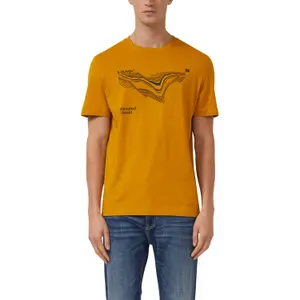 T-shirt από βαμβάκι με στρογγυλή λαιμόκοψη και εκτύπωση μπροστά s.Oliver image-2