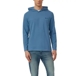 T-shirt με μακριά μανίκια από φανέλα με κουκούλα και λεπτομέρεια λογότυπου s.Oliver image-2