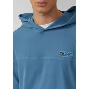 T-shirt με μακριά μανίκια από φανέλα με κουκούλα και λεπτομέρεια λογότυπου s.Oliver image-3
