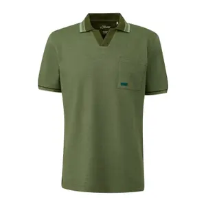 T-shirt από πικέ με γιακά polo και λεπτομέρεια λογότυπο s.Oliver image-0