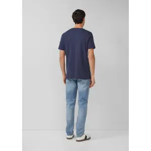 T-shirt με γιακά Henley και δομή διαμαντιού s.Oliver image-4