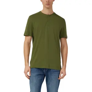 T-shirt με γιακά Henley και δομή διαμαντιού s.Oliver image-2