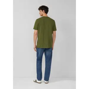 T-shirt με γιακά Henley και δομή διαμαντιού s.Oliver image-4