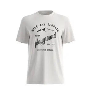 T-shirt κοντομάνικο από βαμβάκι με στρογγυλή λαιμόκοψη και τύπωμα μπροστά s.Oliver image-0