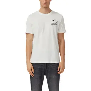 T-shirt κοντομάνικο από βαμβάκι με στρογγυλή λαιμόκοψη και τύπωμα μπροστά s.Oliver image-2