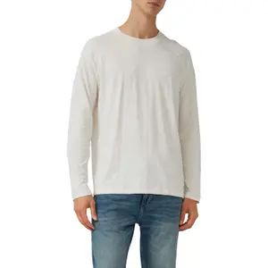 Long Sleeve Cotton T-Shirt with Crew Neck and Logo Patch s.Oliver image-2
