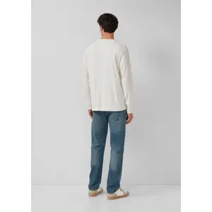 Long Sleeve Cotton T-Shirt with Crew Neck and Logo Patch s.Oliver image-4