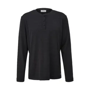 Camiseta de manga larga de punto con cuello Henley s.Oliver image-0