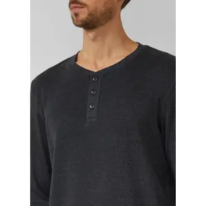 Camiseta de manga larga de punto con cuello Henley s.Oliver image-3