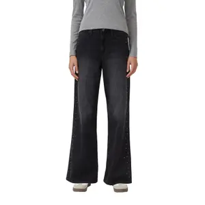 Jeans Wide Leg Normale Passform Weite Beine Damen mit Dekosteinen s.Oliver SuriSuri image-2