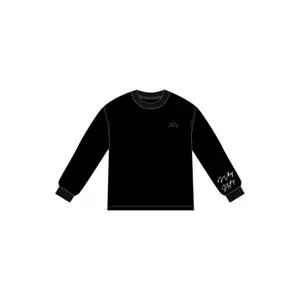 Oversized långärmad t-shirt med broderi och rundad hals barn s.Oliver image-3