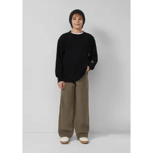 Oversized långärmad t-shirt med broderi och rundad hals barn s.Oliver image-5