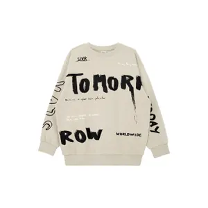 Oversize sweatshirt με πλήρη εκτύπωση και ριγέ περιθώρια, φλις εσωτερικά για παιδιά s.Oliver image-0