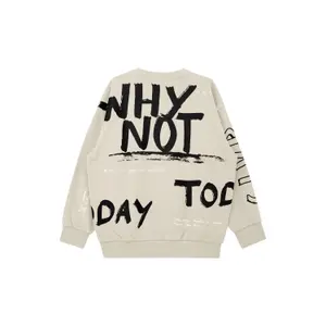Oversize sweatshirt με πλήρη εκτύπωση και ριγέ περιθώρια, φλις εσωτερικά για παιδιά s.Oliver image-1