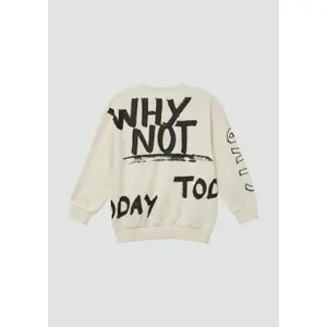 Oversize sweatshirt με πλήρη εκτύπωση και ριγέ περιθώρια, φλις εσωτερικά για παιδιά s.Oliver image-3