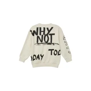 Oversize sweatshirt με πλήρη εκτύπωση και ριγέ περιθώρια, φλις εσωτερικά για παιδιά s.Oliver image-4