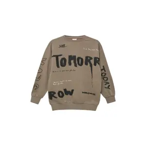 Oversized Sweatshirt with All-Over Print and Ribbed Edges, Brushed Interior Child s.Oliver image-2
