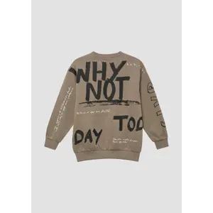 Oversized Sweatshirt with All-Over Print and Ribbed Edges, Brushed Interior Child s.Oliver image-3