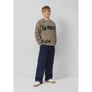 Oversized Sweatshirt with All-Over Print and Ribbed Edges, Brushed Interior Child s.Oliver image-6