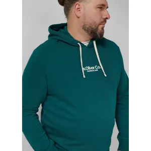 Sweatshirt à capuche avec imprimé mousse et détail logo s.Oliver image-3