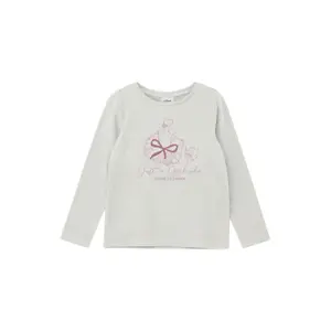 T-shirt με μακριά μανίκια με γυαλιστερό τύπωμα φαρδιάς εφαρμογής κορίτσι s.Oliver image-0
