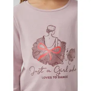 T-shirt με μακριά μανίκια με γυαλιστερό τύπωμα φαρδιάς εφαρμογής κορίτσι s.Oliver image-5