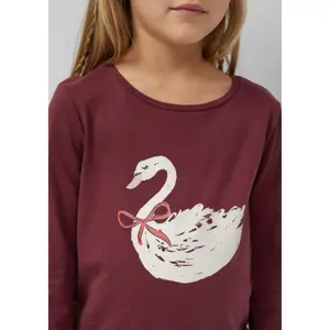 T-shirt με μακριά μανίκια με γυαλιστερό τύπωμα φαρδιάς εφαρμογής κορίτσι s.Oliver image-5