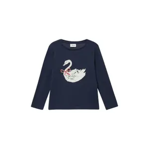 T-shirt με μακριά μανίκια με γυαλιστερό τύπωμα φαρδιάς εφαρμογής κορίτσι s.Oliver image-2