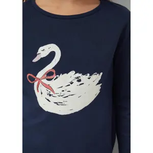 T-shirt με μακριά μανίκια με γυαλιστερό τύπωμα φαρδιάς εφαρμογής κορίτσι s.Oliver image-5