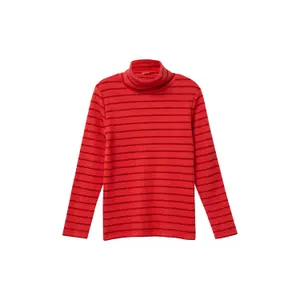 T-shirt a maniche lunghe a collo alto in maglia a coste rigata ragazza s.Oliver image-2