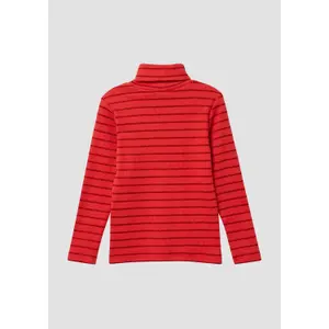 T-shirt a maniche lunghe a collo alto in maglia a coste rigata ragazza s.Oliver image-3