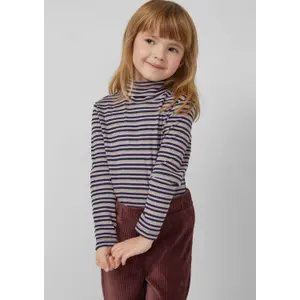 T-shirt a maniche lunghe a collo alto in maglia a coste rigata ragazza s.Oliver image-4