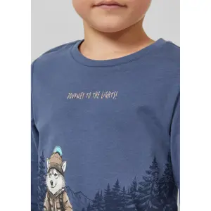 T-shirt μακρυμάνικο από βαμβάκι κανονική γραμμή με τυπωμένο λάστιχο μπροστά για παιδί s.Oliver image-5