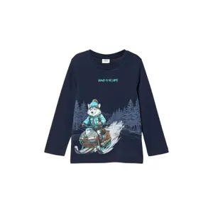 T-shirt μακρυμάνικο από βαμβάκι κανονική γραμμή με τυπωμένο λάστιχο μπροστά για παιδί s.Oliver image-2