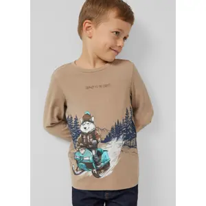 T-shirt μακρυμάνικο από βαμβάκι κανονική γραμμή με τυπωμένο λάστιχο μπροστά για παιδί s.Oliver image-5