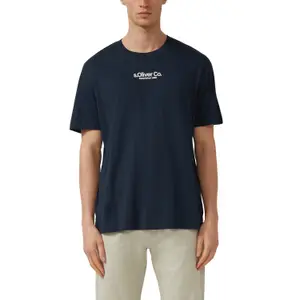 T-shirt από ζέρσεϊ με στρογγυλή λαιμόκοψη και τυπωμένο λογότυπο s.Oliver image-2