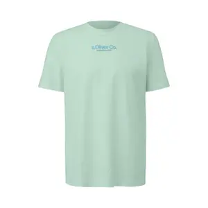 T-shirt από ζέρσεϊ με στρογγυλή λαιμόκοψη και τυπωμένο λογότυπο s.Oliver image-0