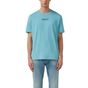 T-shirt από ζέρσεϊ με στρογγυλή λαιμόκοψη και τυπωμένο λογότυπο s.Oliver image-2