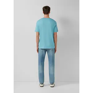 T-shirt από ζέρσεϊ με στρογγυλή λαιμόκοψη και τυπωμένο λογότυπο s.Oliver image-4