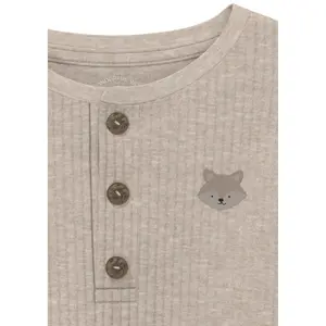 Structured Long Sleeve T-Shirt with Henley Collar and Baby Embroidery s.Oliver image-5